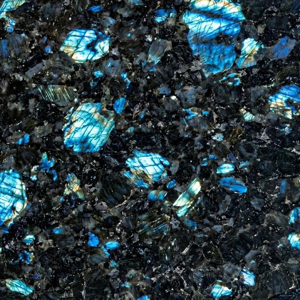 Premium Volga Blue Granite Slabs & Blocks | Labradorite Grade | SherkatStone 3